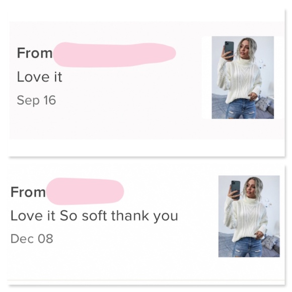 Off White Cable Knit Turtleneck Sweater - Picture 9 of 10